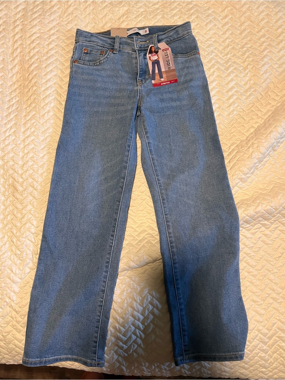 Levi's Light Blue High-Rise Wide Leg Jeans